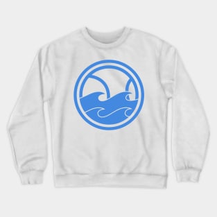 CoVA Tennis - Coastal Virginia Tennis Ball and Waves Logo Design Crewneck Sweatshirt